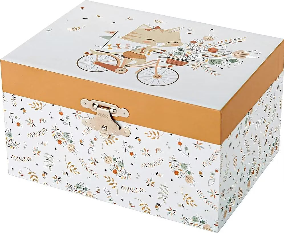 Coffret musical Lutin Petit Pois – Chat sur Bicyclette