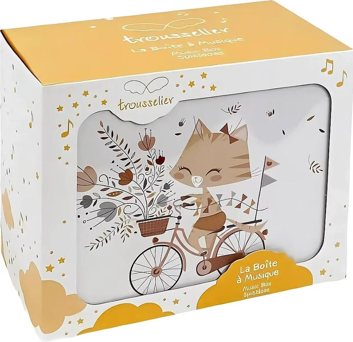Coffret musical Lutin Petit Pois – Chat sur Bicyclette