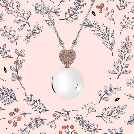 Bola de Grossesse Charm Perle Cœur Cristal