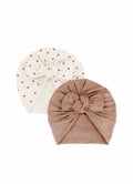 Nouveau pack 2 Turbans unis / Petits cœurs: 12 mois