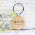 Porte-clés bois famille - Mamie d'amour