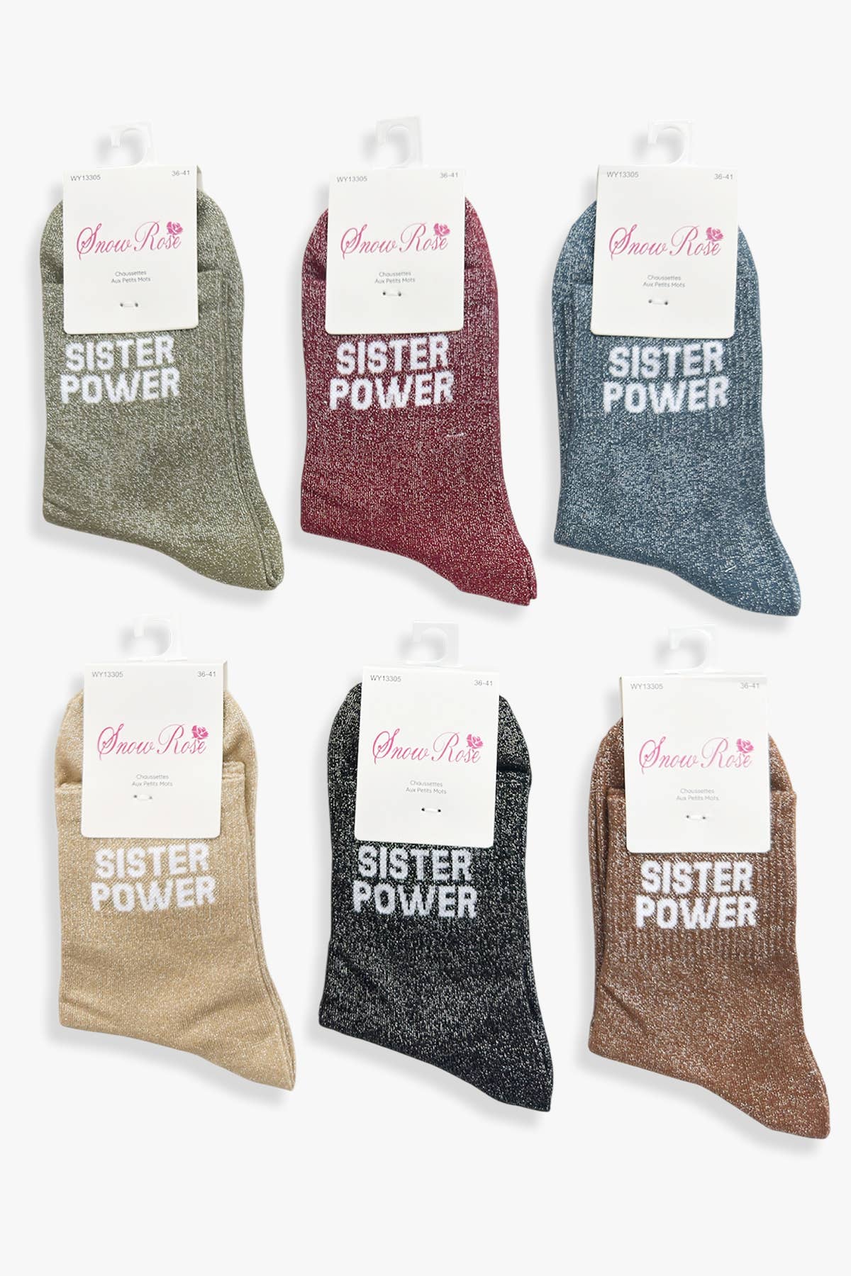 Chaussettes brillantes : Sister Power /36-41