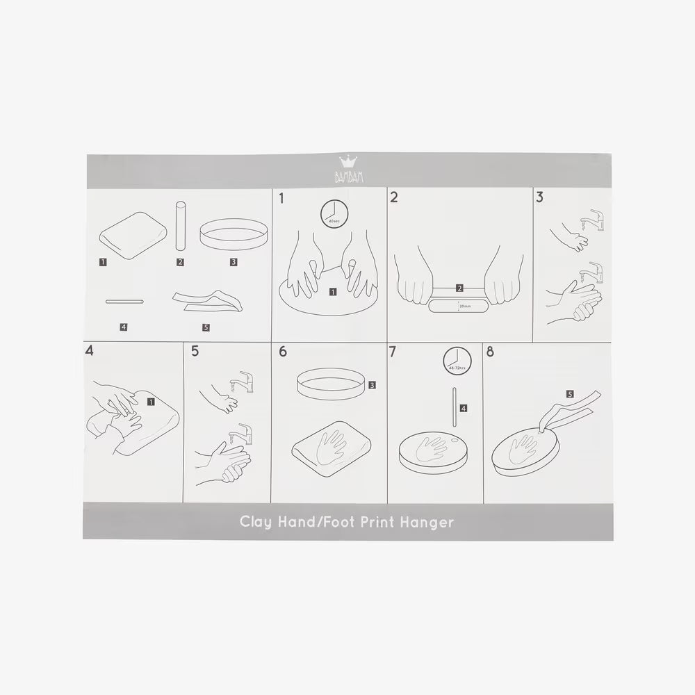 Kit pour empreinte de main ou pied de bébé