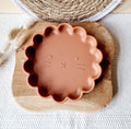 Assiette en silicone avec ventouse forme lion - terracotta