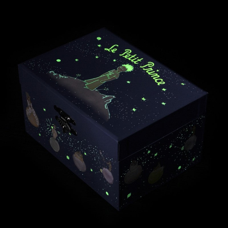 Boîte à bijoux musicale Le Petit Prince – phosphorescente, brille dans le noir