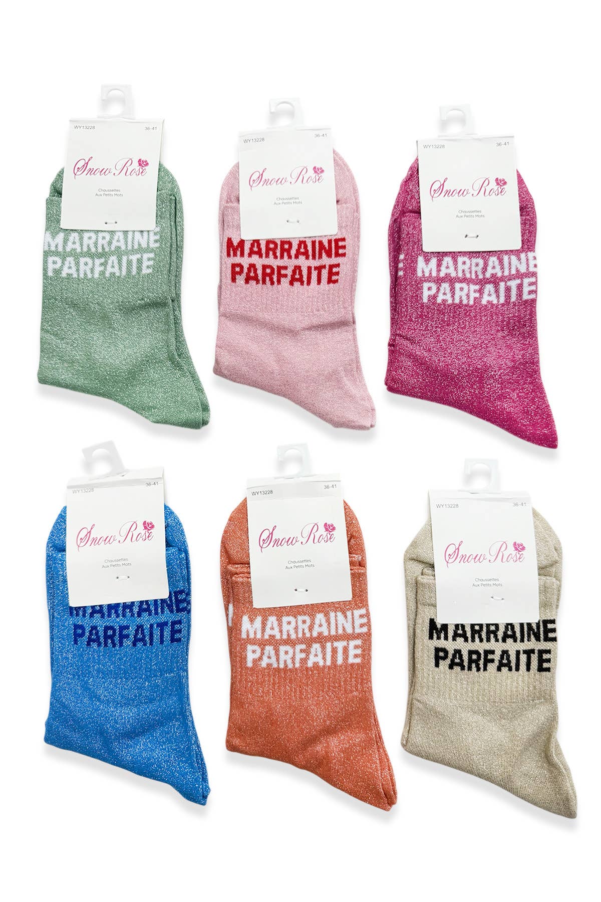 Chaussettes brillantes : Marraine Parfaite 36-41